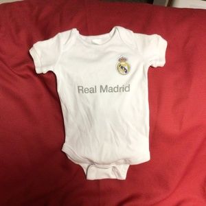 REAL MADRID baby in onesie NWOT